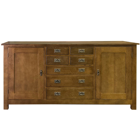 Mission 7 Drawer Sideboard with 2 Doors - Walnut (AW) - 82"