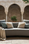 Serene Outdoor Sofa 91" – Bouclé All-Weather Gray Fabric