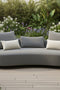 Serene Outdoor Modern Sofa 91" – Soft Gray Bouclé