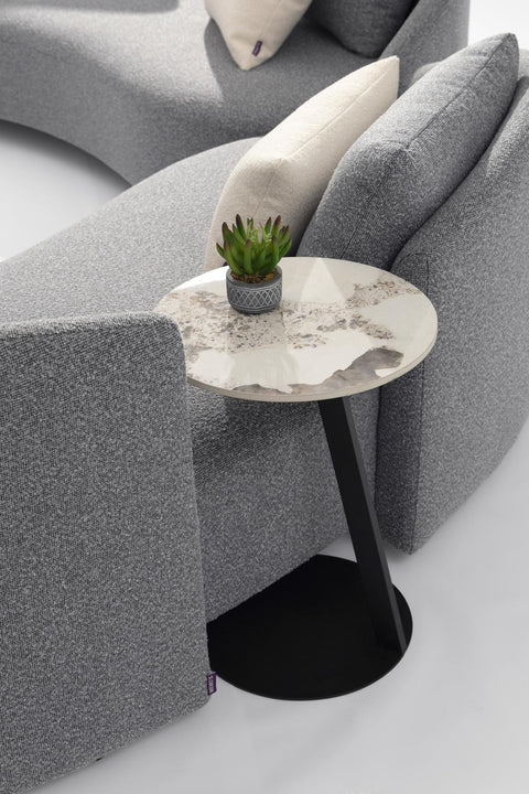 Serene Outdoor Modern Sofa - 83",  Gray Bouclé All-Weather