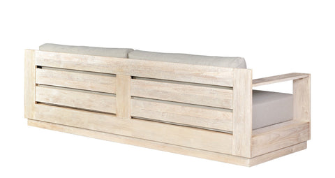 Imperial Grove Outdoor Solid Teak Wood, Natural Look Sofa - 84"