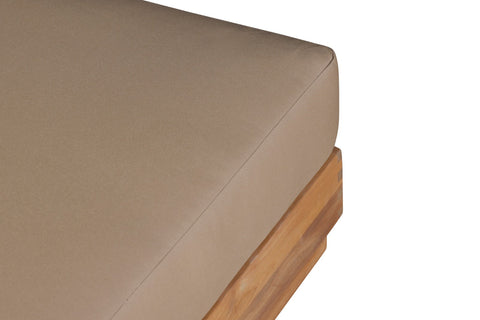 Imperial Grove Outdoor Solid Teak Wood Ottoman Upholstered Cushion