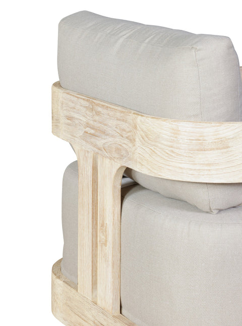 Paradiso Outdoor Solid Teak Wood Natural Look Swivel Chair
