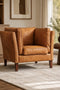 Kenmore Leather Arm Chair - Light Brown