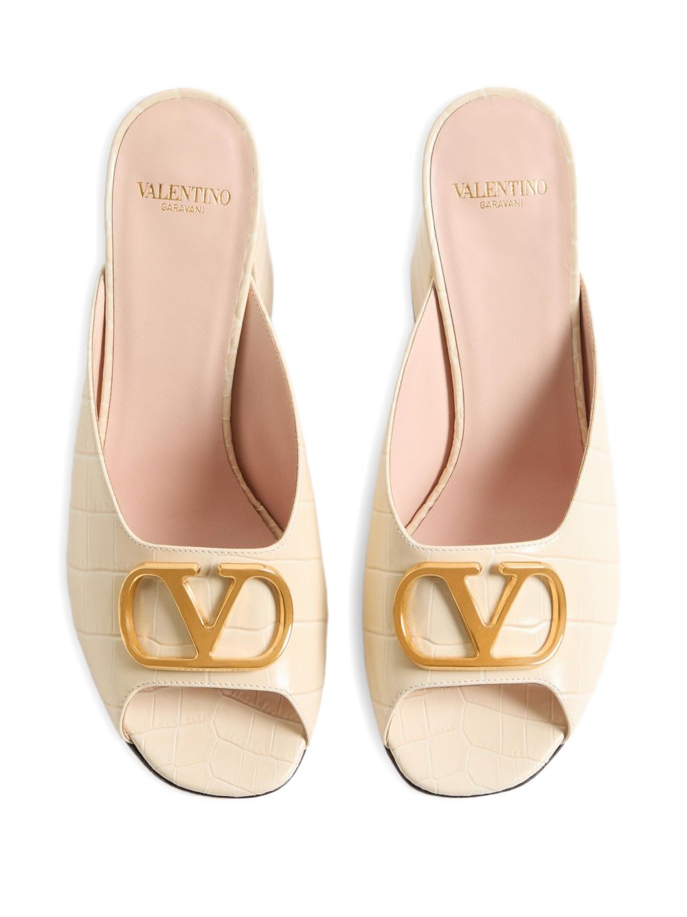 White Leather High-Heeled Summer Mules