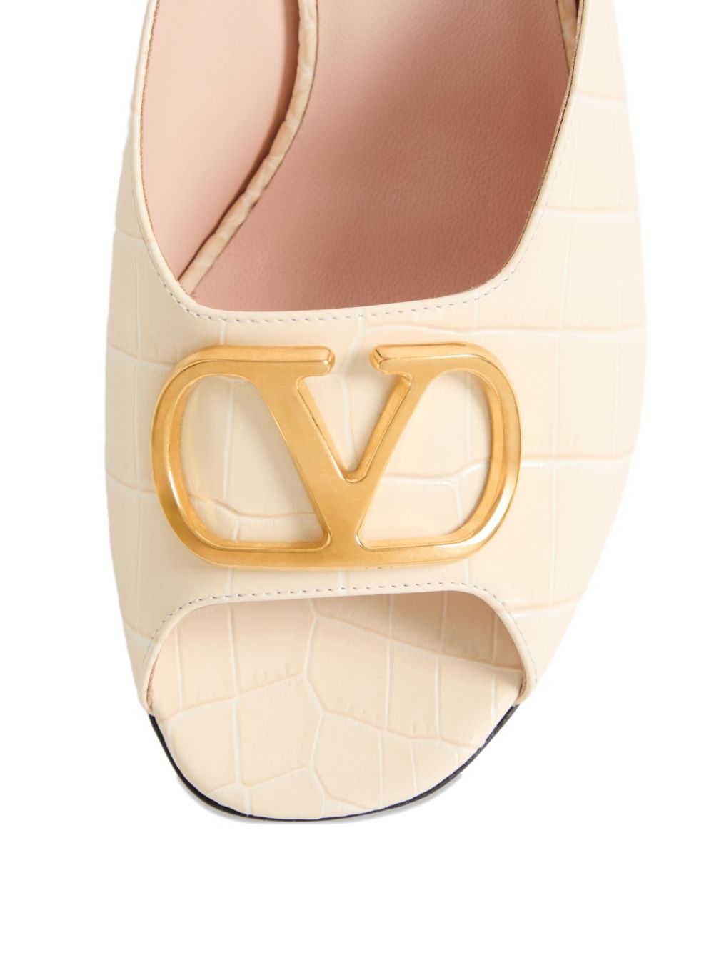 White Leather High-Heeled Summer Mules