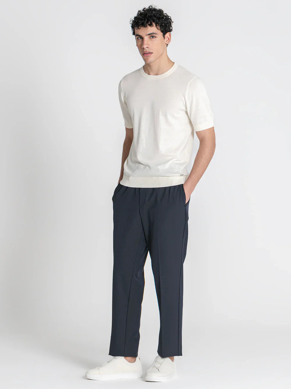 White Soft Knit Tee