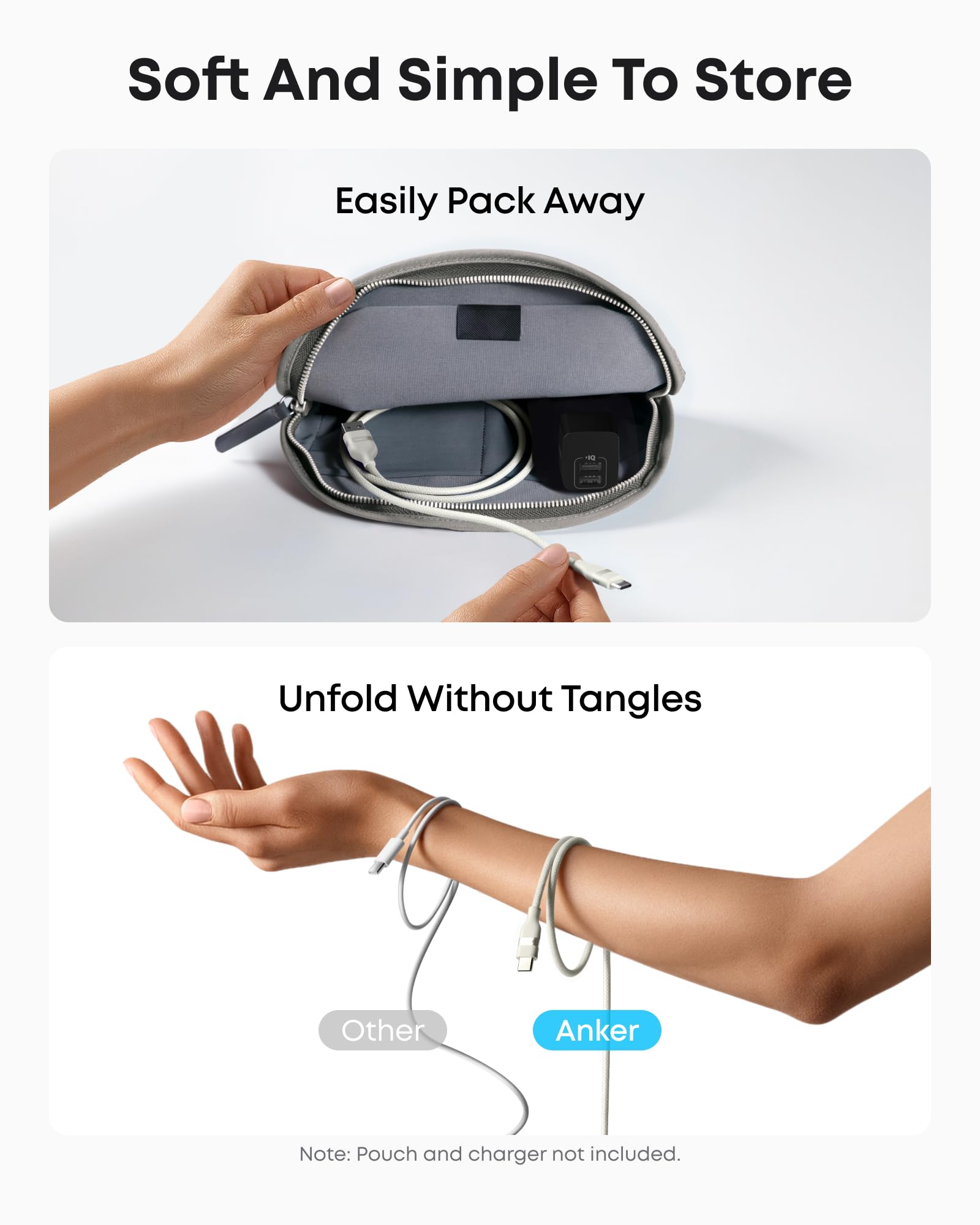 Anker USB-A to USB-C Cable (3 ft/6 ft, Upcycled-Braided)
