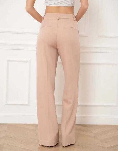Wide-Cut Tailored Trousers