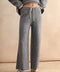 Wide Leg Sweater Pants in Grey