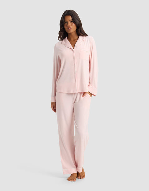 Women's Bamboo Stretch-Knit Long Sleeve Pajama Set (Collective)