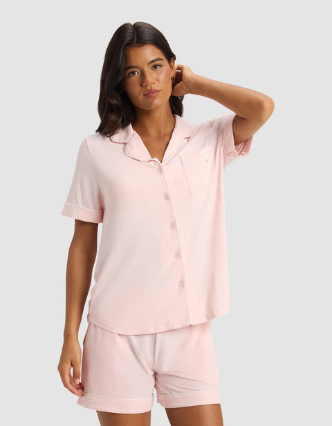 Women's Bamboo Stretch-Knit Short Sleeve Pajama Set (Collective)