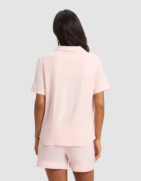 Women's Bamboo Stretch-Knit Short Sleeve Pajama Top (Collective)