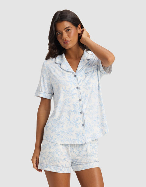 Women's Bamboo Stretch-Knit Short Sleeve Pajama Top (Collective)