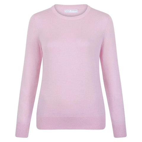 Womens 100% Cotton Crew Neck Jumper