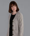 Womens 100% Lambswool V Neck Ribbed Cardigan with Pockets Cobble Beige