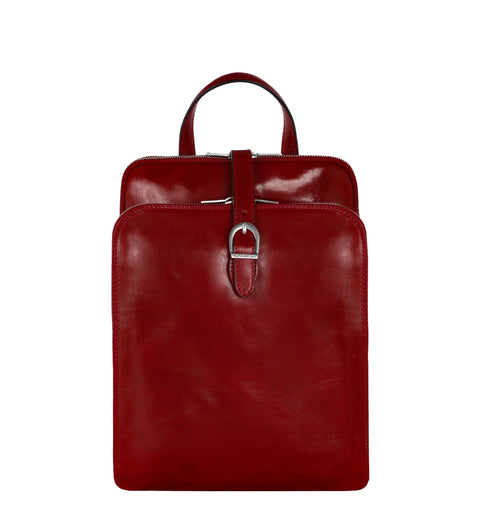 Women's Convertible Leather Backpack Shoulder Bag - Clarissa