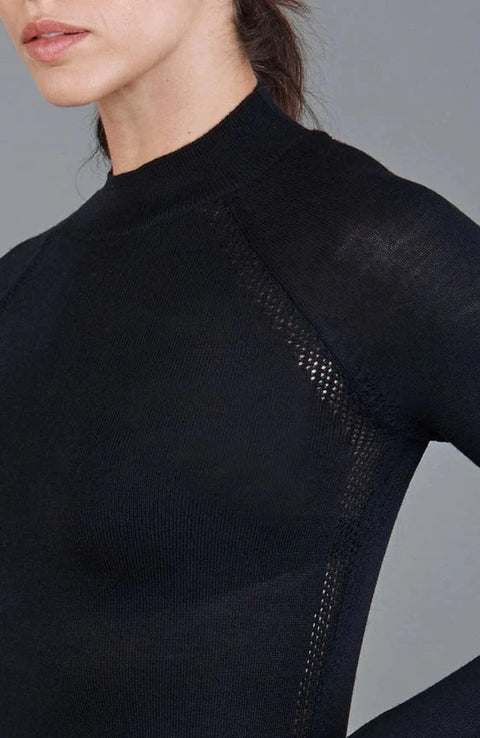 Womens Heavyweight Merino Activewear High Neck Top