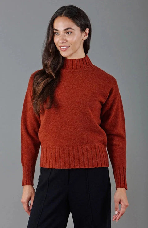 Womens Lambswool Grown On Neck Jumper Tiger