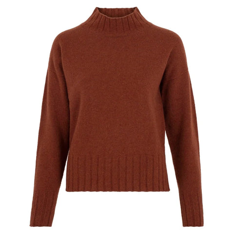 Womens Lambswool Grown On Neck Jumper Tiger