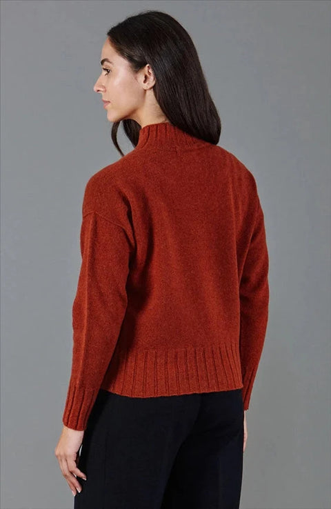 Womens Lambswool Grown On Neck Jumper Tiger