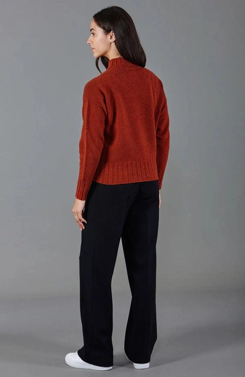 Womens Lambswool Grown On Neck Jumper Tiger