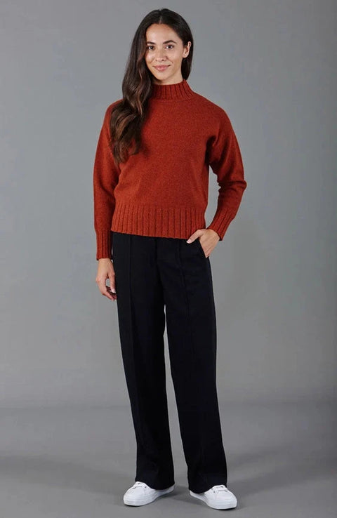 Womens Lambswool Grown On Neck Jumper Tiger