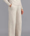 Womens Lambswool Knitted Trousers Linen
