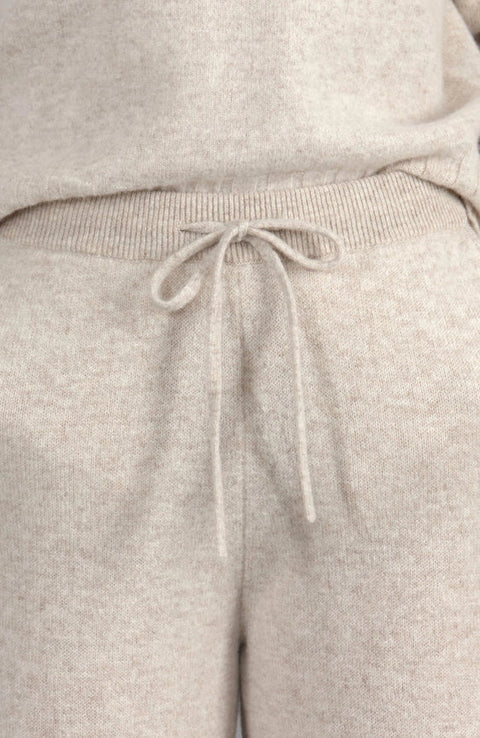 Womens Lambswool Knitted Trousers Linen