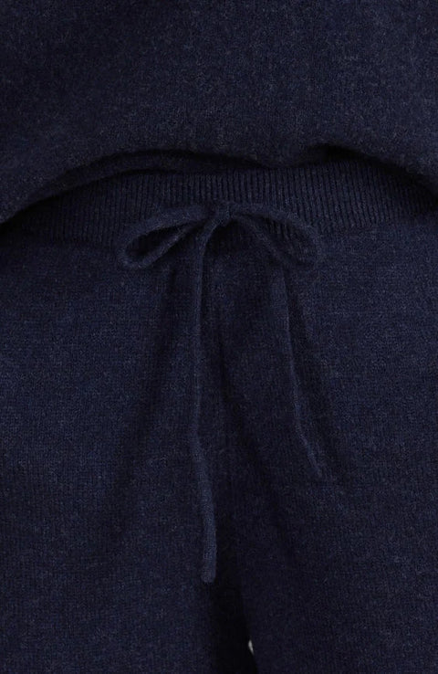 Womens Lambswool Knitted Trousers  Oxford Blue
