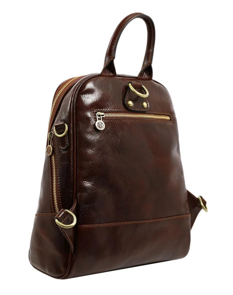 Womens Leather Backpack Convertible Bag - Regeneration