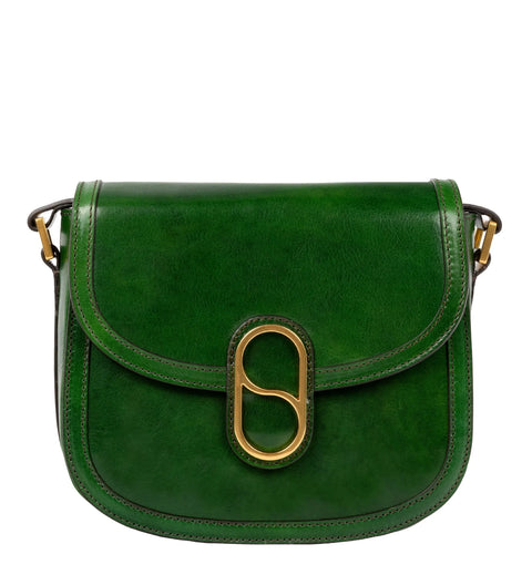 Women's Leather Saddle Bag Crossbody Bag - Villette
