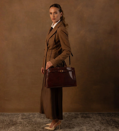 Womens Leather Tote Bag Work Bag - Shirley