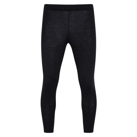 Womens Midweight Merino Activewear Thermal Leggings  Black