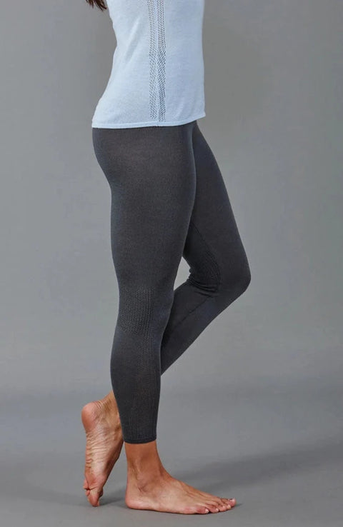 Womens Midweight Merino Activewear Thermal Leggings  Storm Grey