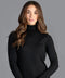 Womens Ultra-Fine Cotton Roll Neck Long Sleeve Jumper Black
