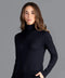 Womens Ultra-Fine Cotton Roll Neck Long Sleeve Jumper Navy