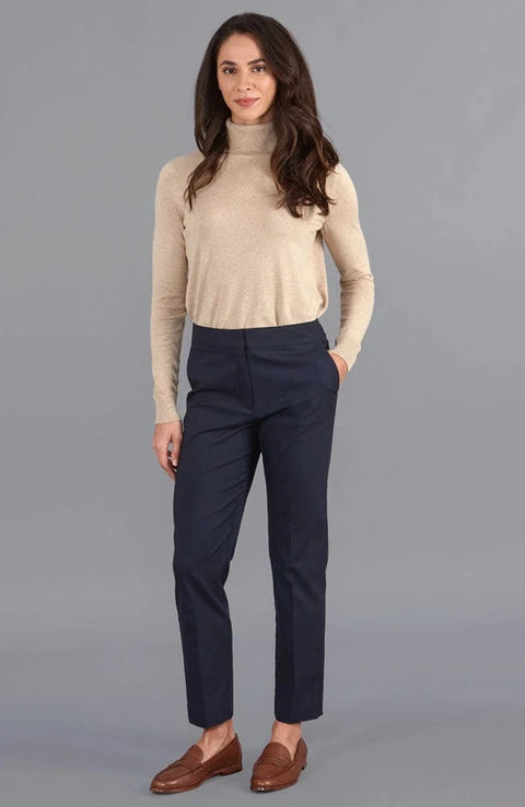 Womens Ultra-Fine Cotton Roll Neck Long Sleeve Jumper Sand