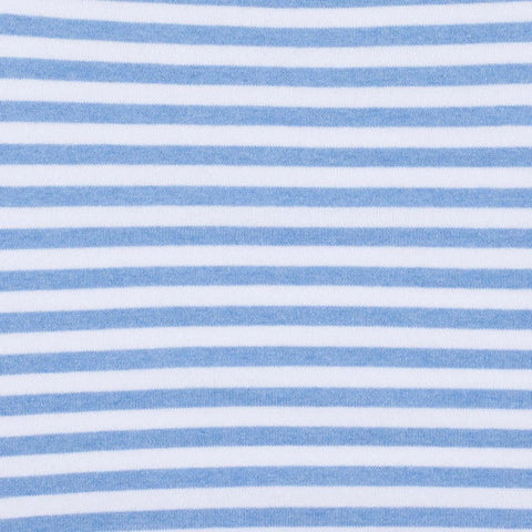 Womens Ultra Fine Cotton Round Neck Breton Stripe Jumper