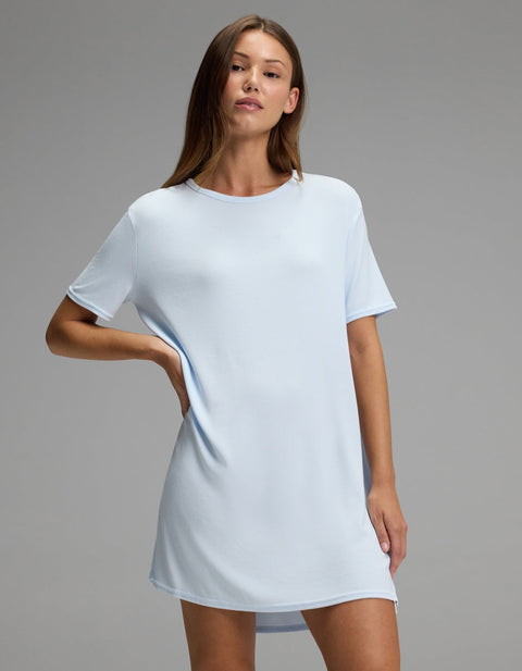 Women's Bamboo Rib-Knit Boyfriend Sleep Dress