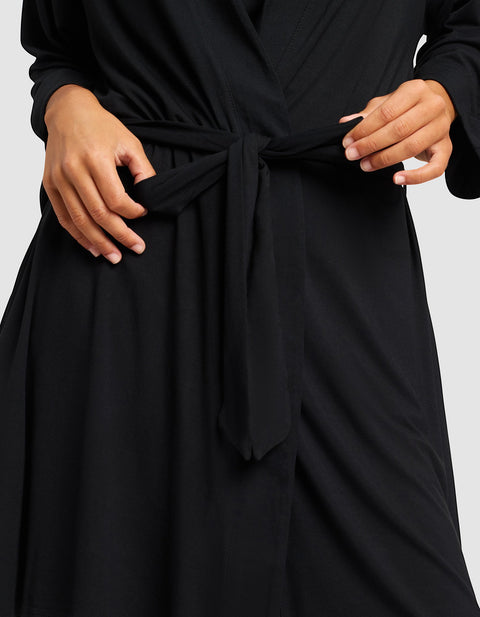Women's Bamboo Stretch-Knit Kimono Robe