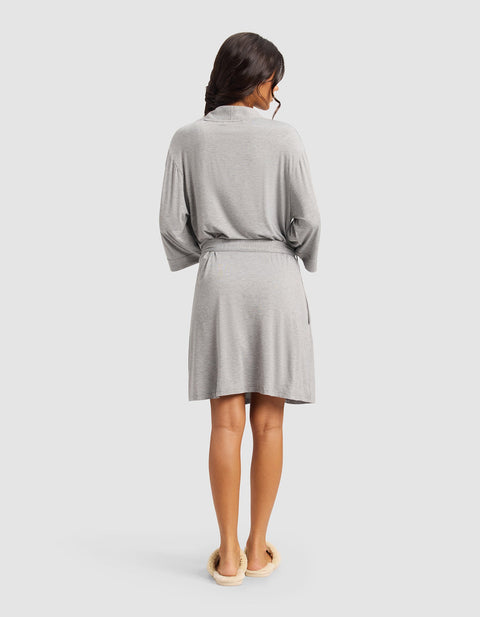 Women's Bamboo Stretch-Knit Kimono Robe