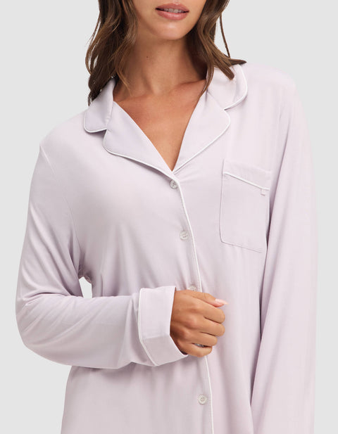 Women's Bamboo Stretch-Knit Long Sleeve Pajama Set (Collective)