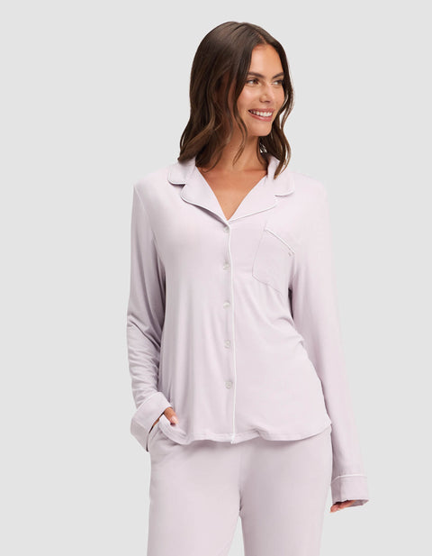 Women's Bamboo Stretch-Knit Long Sleeve Pajama Set (Collective)