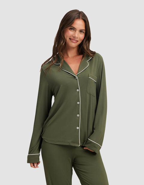 Women's Bamboo Stretch-Knit Long Sleeve Pajama Set (Collective)