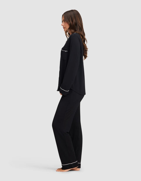 Women's Bamboo Stretch-Knit Long Sleeve Pajama Set (Collective)
