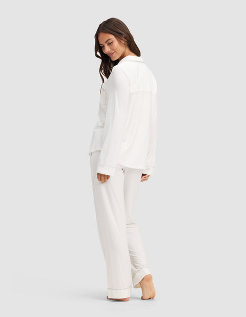 Women's Bamboo Stretch-Knit Long Sleeve Pajama Set - Tall