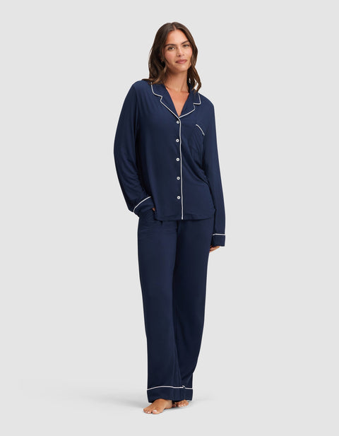 Women's Bamboo Stretch-Knit Long Sleeve Pajama Set (Collective)