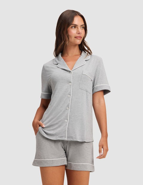 Women's Bamboo Stretch-Knit Short Sleeve Pajama Top (Collective)