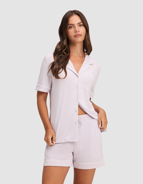 Women's Bamboo Stretch-Knit Short Sleeve Pajama Top (Collective)